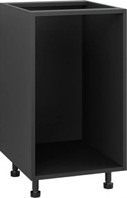 Korpusz fekete alsó konyhaszekrény fiókokkal 45/82 tartozékokkal