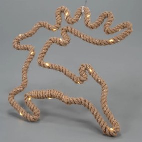 Karácsonyi dekoráció rénszarvas 28x29 cm 20 LED fehér 2 db