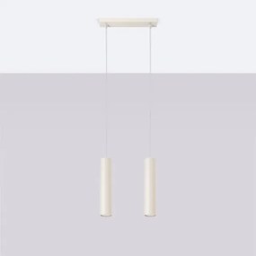 Sollux SL.1480 - Csillár zsinóron LAGOS 2xGU10/10W/230V krémes