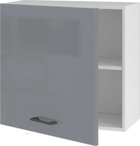 Konyhaszekrény Függő Felső Szürke Akril Fényes Szett 60 CM