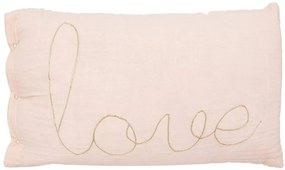 Gyerek díszpárna LOVE 50x30cm, rózsaszín