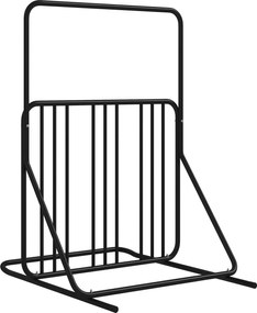 DURHAND Bicikliállvány Dupla Oldalú Fogantyús Több Bicikliállvány, Időjárásálló, 4 Biciklihez, Acél 102 x 92 x 130 cm, Fekete | Aosom