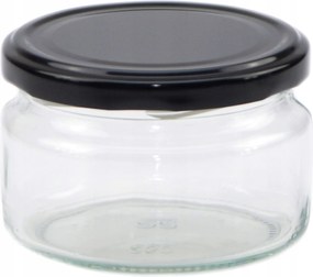 12 db 250 ml-es befőttes üveg, alacsony kivitel üveg tároló dzsemekhez, 250 ml-es üveg