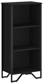 fekete szerelt fa könyvszekrény 50 x 31 x 106 cm