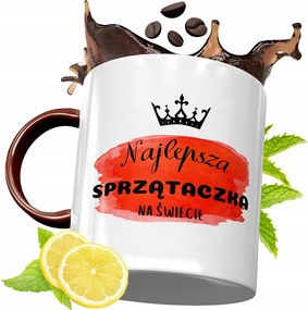 Bordó Bögre Takarítónőnek Születésnapi Ajándék fényképes nyomtatással