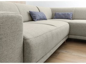 Bézs kinyitható-tárolóhelyes sarokkanapé (jobb oldali-L alakú) Classy Sophie – Miuform