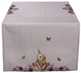 Asztali futó 50x140cm, 100% pamut, Happy Bunny