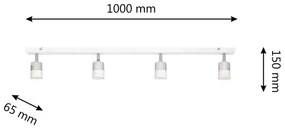 LED Spotlámpa TUBSSON 4xGU10/4,8W/230V fehér/fényes króm