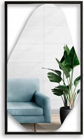 Hubertus organikus tükör fekete Mdf keretben 70x140