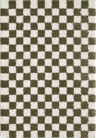 Sötétzöld-krémszínű szőnyeg 120x170 cm Grida – ESTE