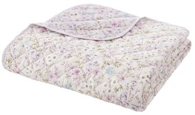 Levendula színű-bézs pamut steppelt ágytakaró 220x230 cm Ditsy Floral – Bianca