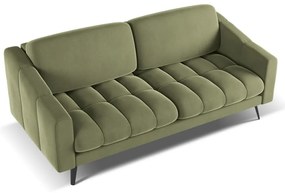 Zöld bársony kanapé 202 cm Nalu – Makamii