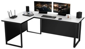 Sarok PC asztal Vintid (fehér + fekete). 1054976