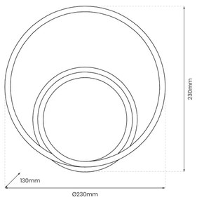LED Fali lámpa LUCERO LED/13W/230V fényezett króm