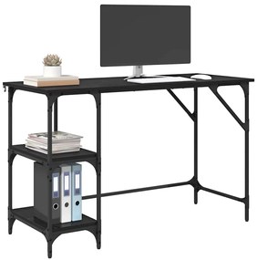 vidaXL Asztal Fekete tölgy 120 x 50 x 75 cm Faanyag