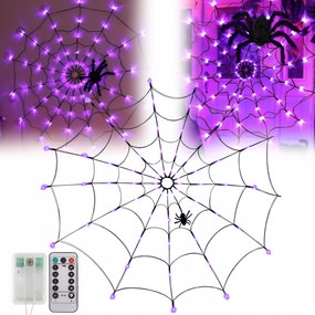 Halloween Dekoráció Világító Pókháló Lámpa Mesterséges Pók Led 120 CM
