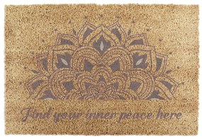 Kókuszrost lábtörlő 40x60 cm Find Your Inner Peace – Artsy Doormats