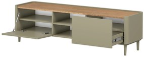 Elivo TV állvány 170 cm fém lábakon - eukaliptusz / baltic dune tölgy