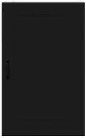 Fali konyhaszekrény polcokkal Fekete 50 x 31 x 80 cm Faanyag