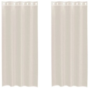 2 db krémszínű fátyolfüggönyök rojtokkal 140x245 cm