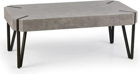 EMILY dohányzóasztal beton/fekete