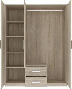 Verdana gardróbszekrény 150cm 3D2S Sonoma Oak