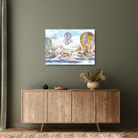Kép - Expedíció a felhőkben (üvegen) (70x50 cm)