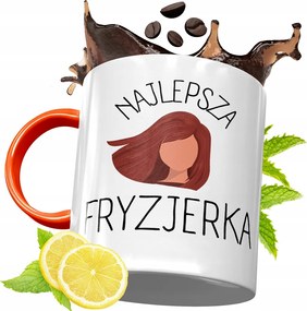 Narancssárga Bögre Fodrásznak Fodrász Ajándék fényképes nyomtatással