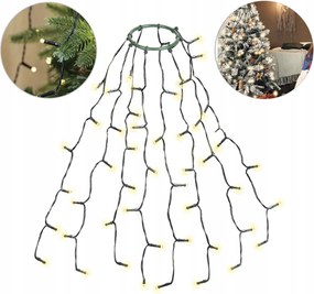 Karácsonyfa fényfüzér 3M gyűrűvel 10sávos 350 Led Meleg