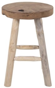 Badia sámli, teak fa, natúr, 4 lábbal 30x45 cm