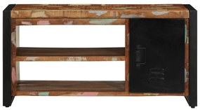 Cipőpad Többszínű 100x40x50 cm Tömör újrahasznosított fa