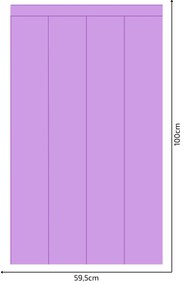 PIPPER. Textil öntapadó tapéta - Egy téglalap - Lila színű Méret: 100cm, Szín: Sápadt