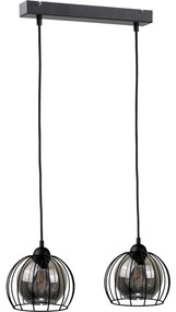 Csillár zsinóron SOLO BLACK 2xE27/60W/230V