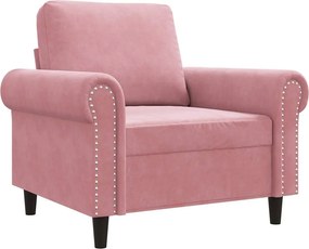vidaXL rózsaszín bársony kanapéfotel 60 cm