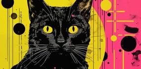 Poszter 91,3x44,5cm Neon Kocur