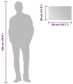 LED-es fürdőszobatükör 50x30 cm