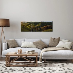 Kép - Kilátás a thai hegyekre (órával) (90x30 cm)