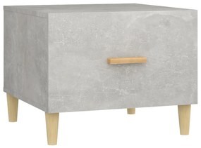 Betonszürke szerelt fa dohányzóasztal 50 x 55 x 40 cm