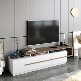 Pia White and Walnut TV-asztal