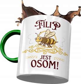 Zöld bögre Fülöp Kollégának Ajándék Nyomtatott Fotóval