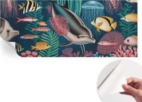 Mosható öntapadós fotótapéta étkezőbe Víz alatti állatvilág 250x104 cm