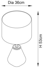 Endon 93059 - ALYSSIA asztali lámpa 1xE27/10W/230V arany/kék