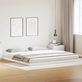 Padlószintű Ágykeret 200x210 cm Tömör Fenyő