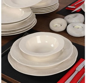 24 darabos fehér porcelán étkészlet