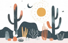 Poszter 91,5x60cm Kaktuszok a nap folyamán