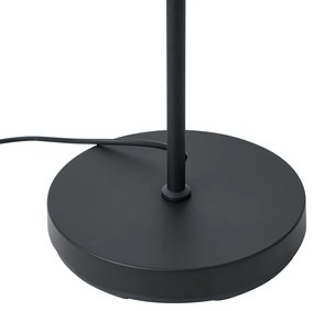 Art Deco állólámpa fekete, fekete tollakkal - Peahen