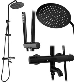 Termosztátos zuhanyszett Rea Lungo black Metallic