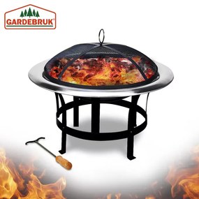 monzana® Rozsdamentes acél kandalló Ø75 cm