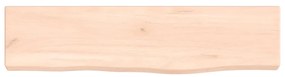 kezeletlen tömör tölgyfa fali polc 40 x 10 x 2 cm