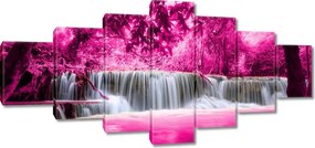 Vászonkép 210x100 Rózsaszín vízesés